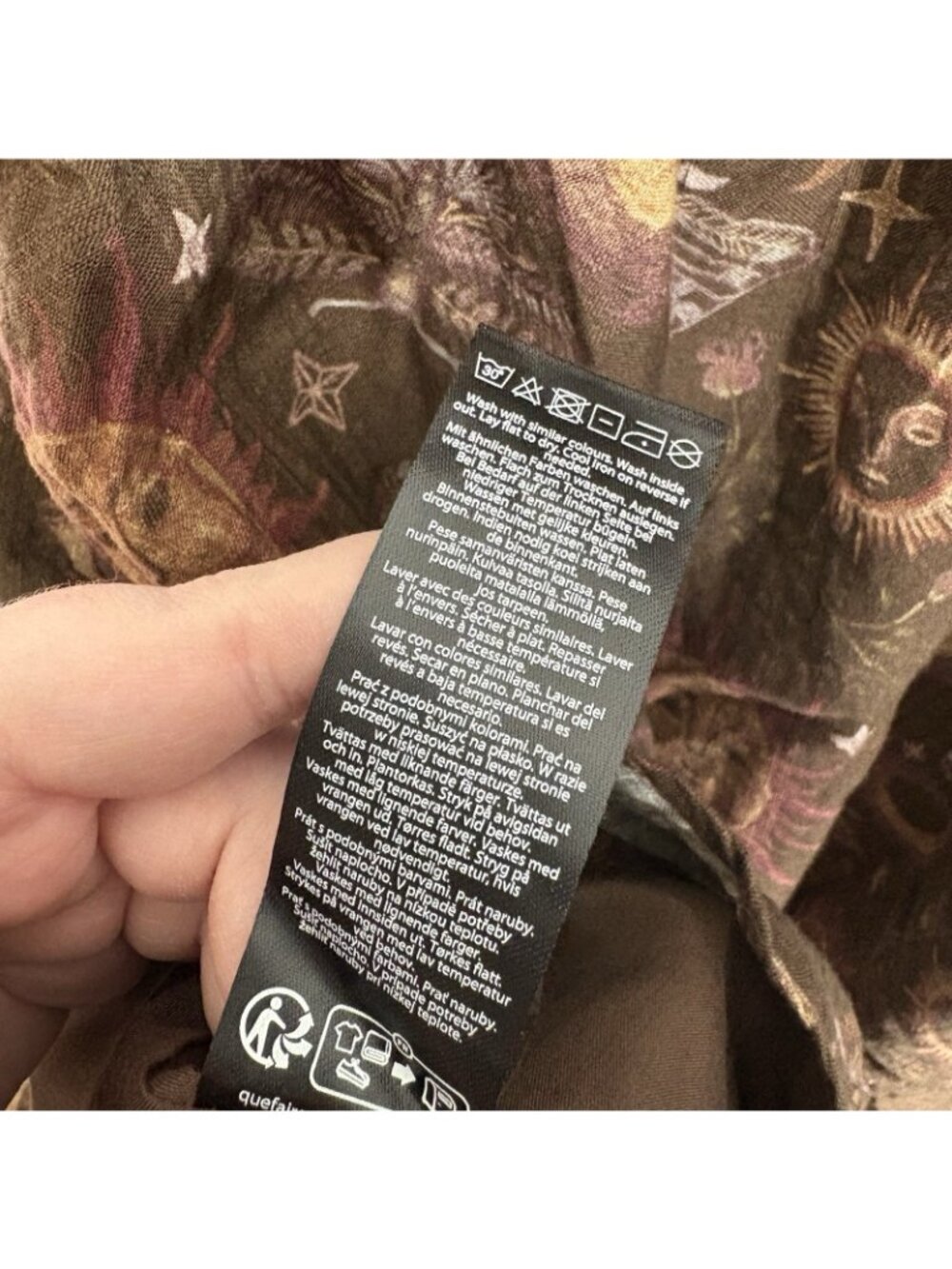 Disturbia Brown Celestial Print Mini Dress - Picture 14 of 16